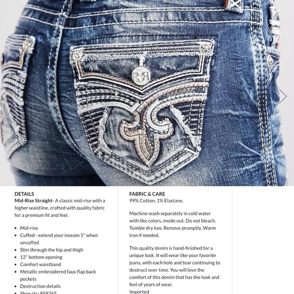 Rock Revival midrise jeans new - Picture 5 of 16